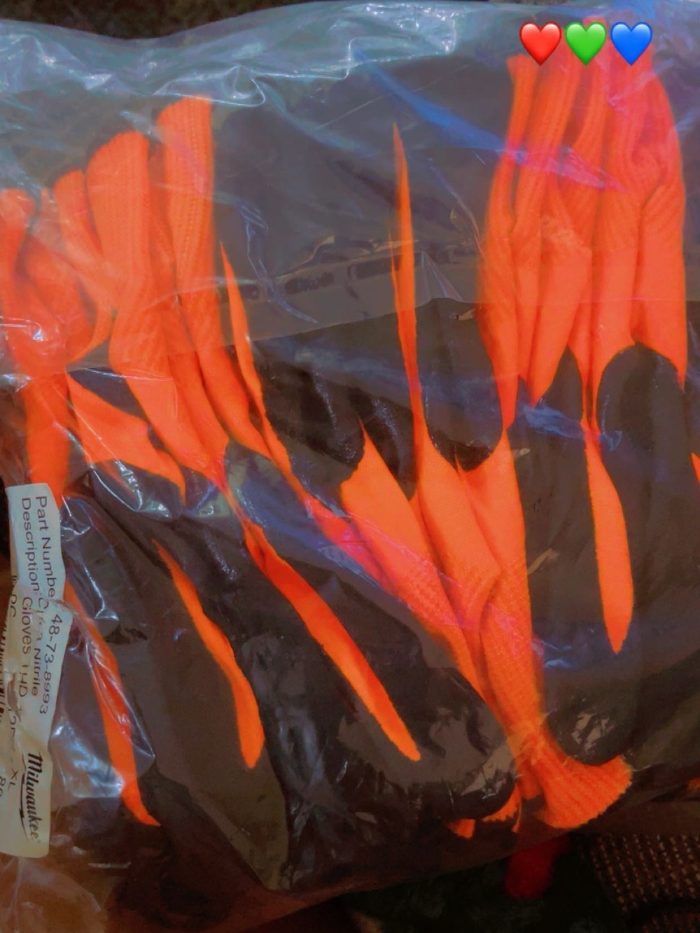 Men’s High-Visibility Orange and Black Work Gloves